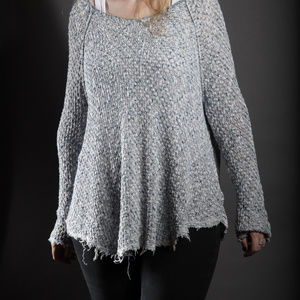 Free People Boho Sweater with Lace Back